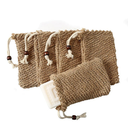 Handmade Soap Bag with Hemp and Ramie for Home Use