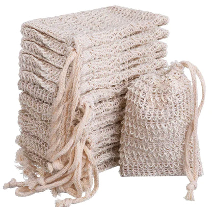 Hemp Soap Bag with Drawstring for Bubble Bath