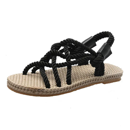 Flat Hemp Rope Casual Beach Sandals
