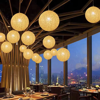 Wholesale Hemp Ball Pendant Light for Dining & Living Room