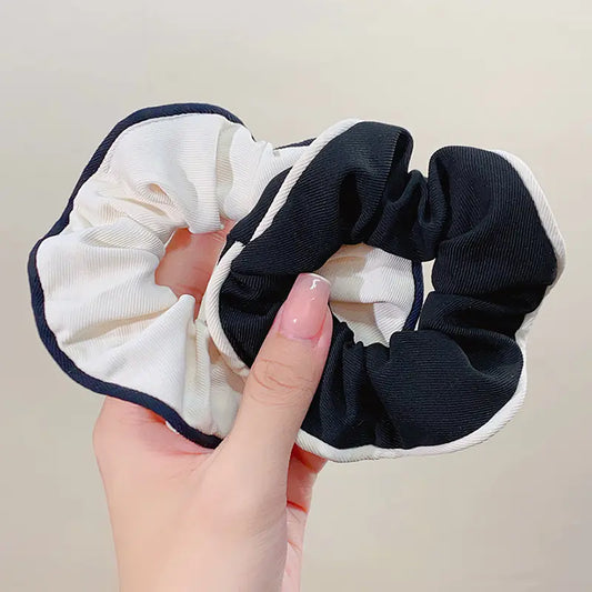 Sweet Milk Coffee Color Cotton Hemp Scrunchie Head Rope
