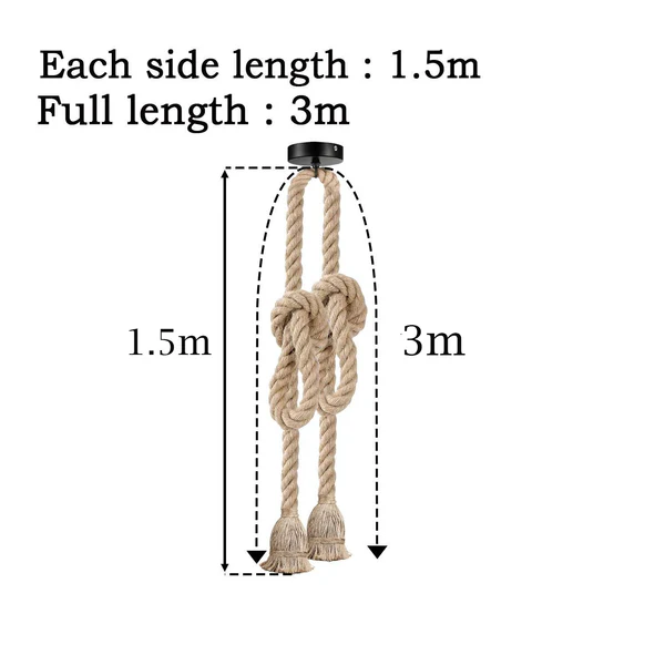 Hemp Rope Hanging Pendant light ~5573-3