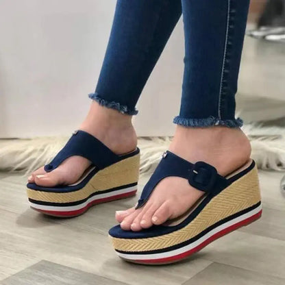 Women's Hemp Rope Wedge Platform Slippers