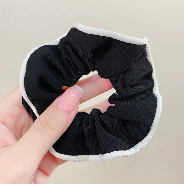 Sweet Milk Coffee Color Cotton Hemp Scrunchie Head Rope
