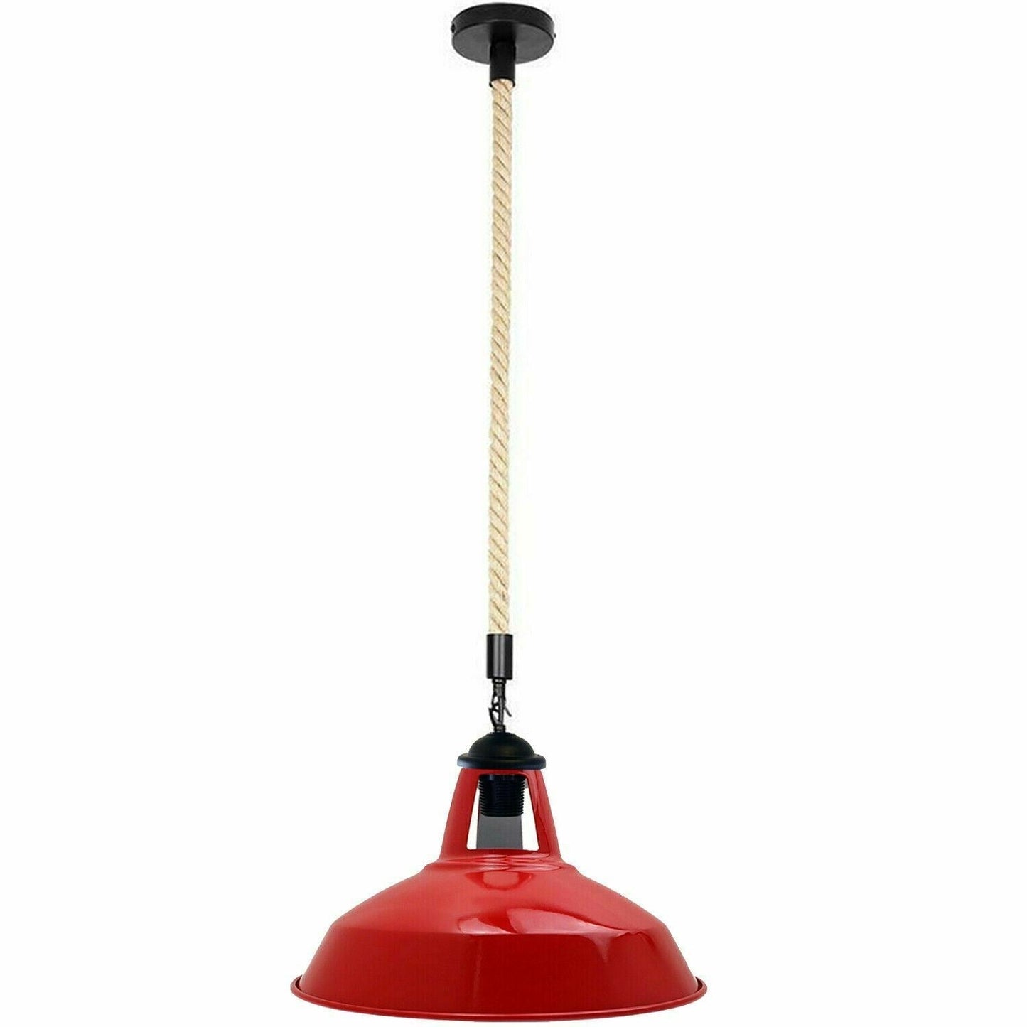 Hemp Rope Hanging Light - E27 Edison Base ~3889-7