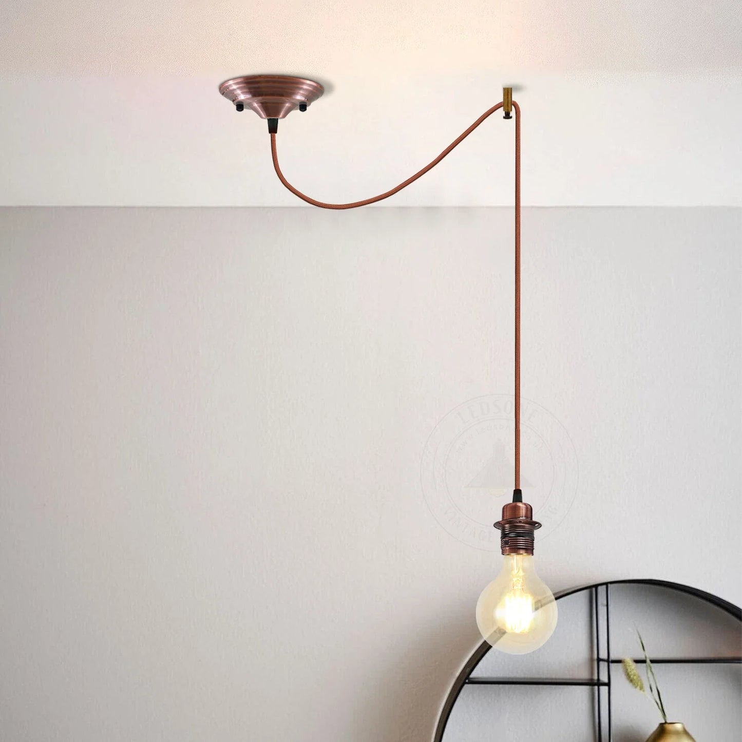 E27 Modern Hanging Hemp Rope Retro Lamp ~5804-0