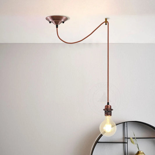 E27 Modern Hanging Hemp Rope Retro Lamp ~5804-0