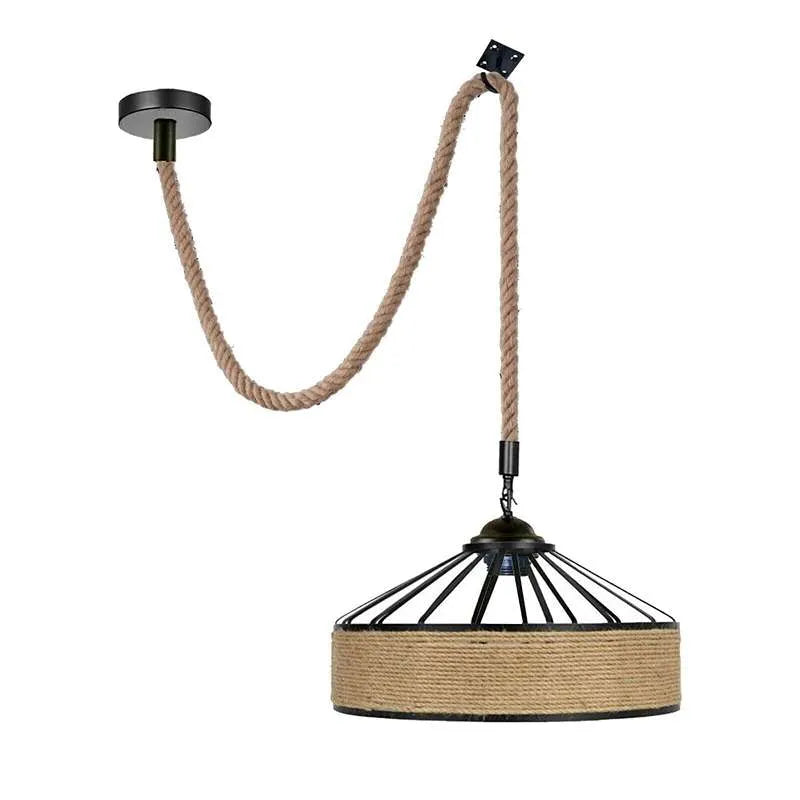 Industrial Hemp Rope Pendant Ceiling Light~5071-5
