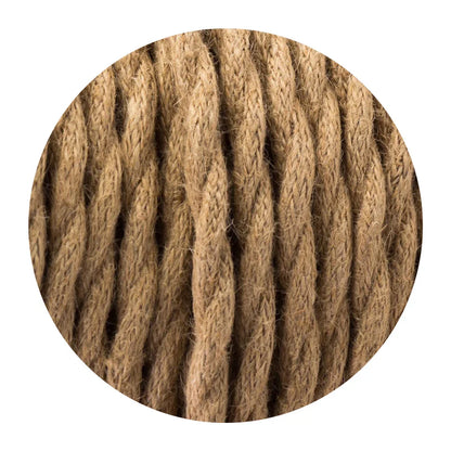 1m/3m/5m/10m 2 Core Twisted Hemp 0.75mm Fabric Cable ~6148-4