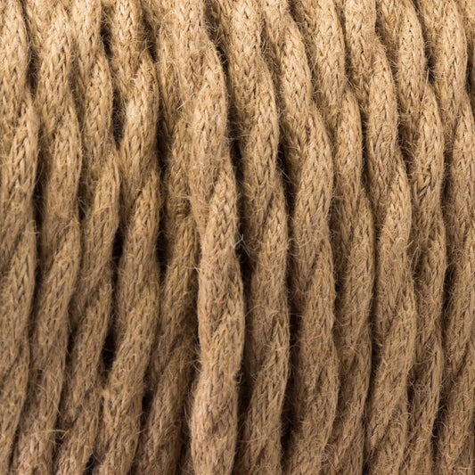 1m/3m/5m/10m 2 Core Twisted Hemp 0.75mm Fabric Cable ~6148-0