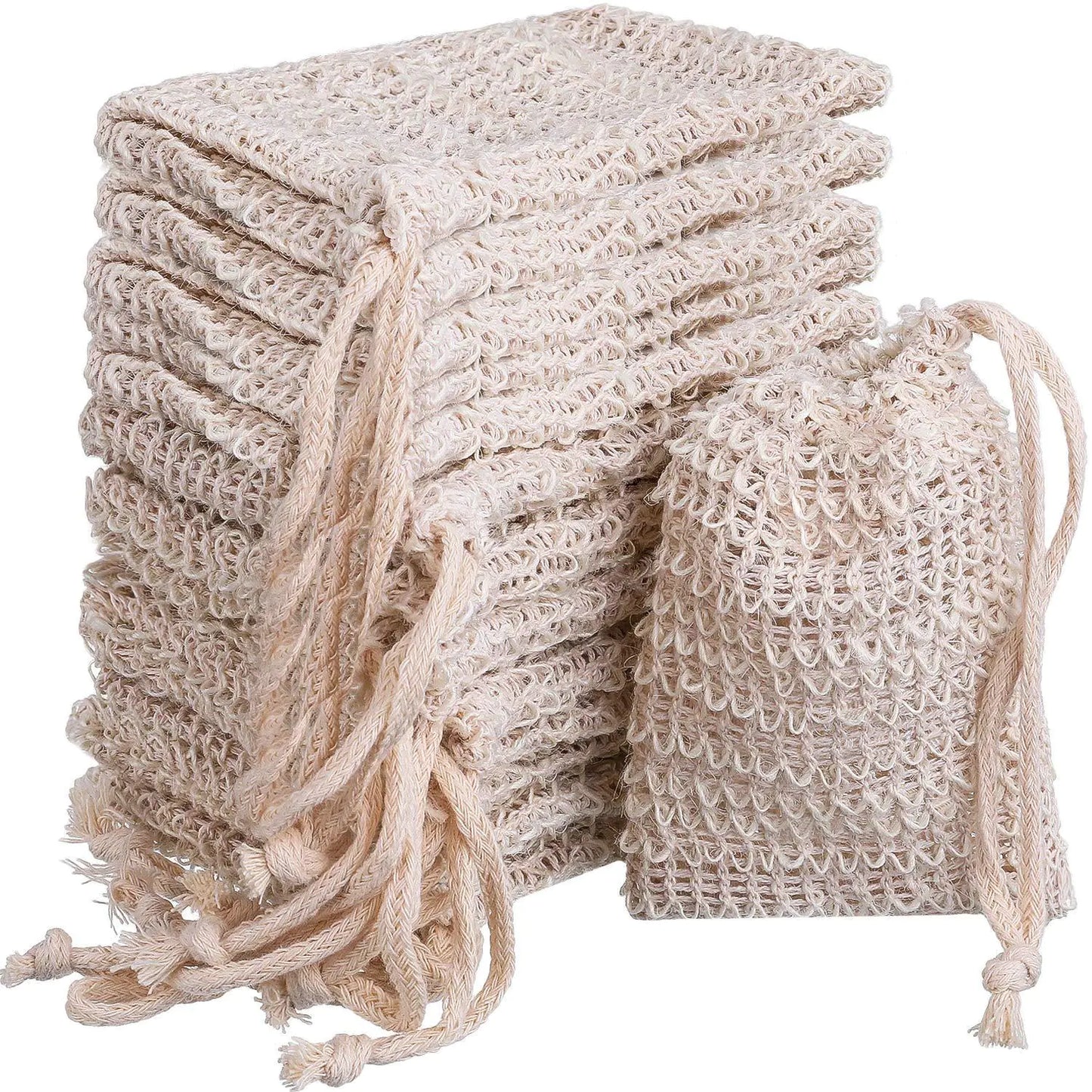 Handmade Soap Bag with Hemp and Ramie for Home Use