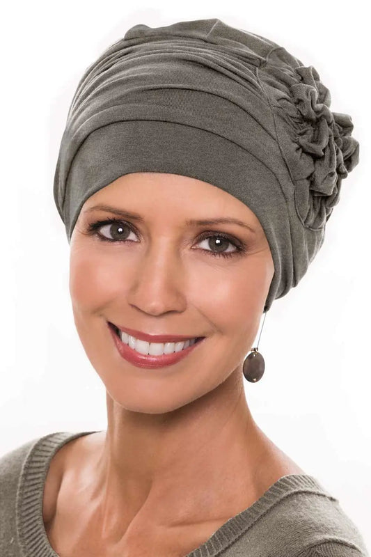 Cardani Cuddle Cloche Hat - Viscose from Bamboo Hat for Women - Luxury Bamboo - Heather Taupe