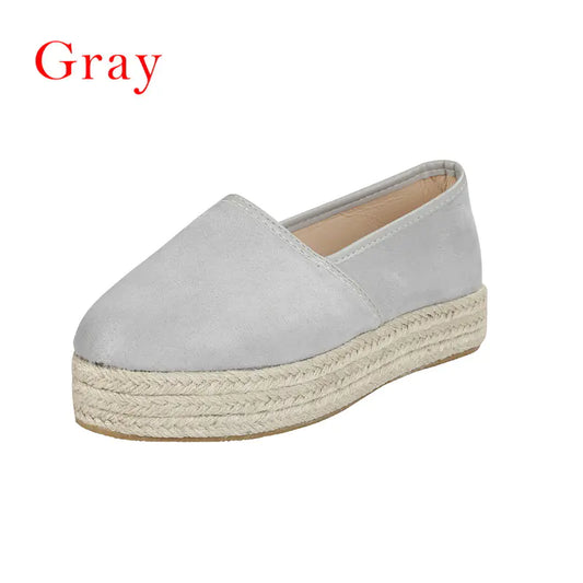 Plus Size Hemp Platform Loafers for Women