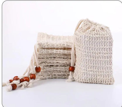 Handmade Soap Bag with Hemp and Ramie for Home Use